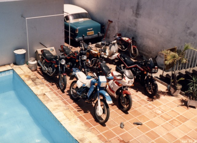 Algumas das motos que meu pai deixou de herança. Foto Acervo Marazzi / Motostory