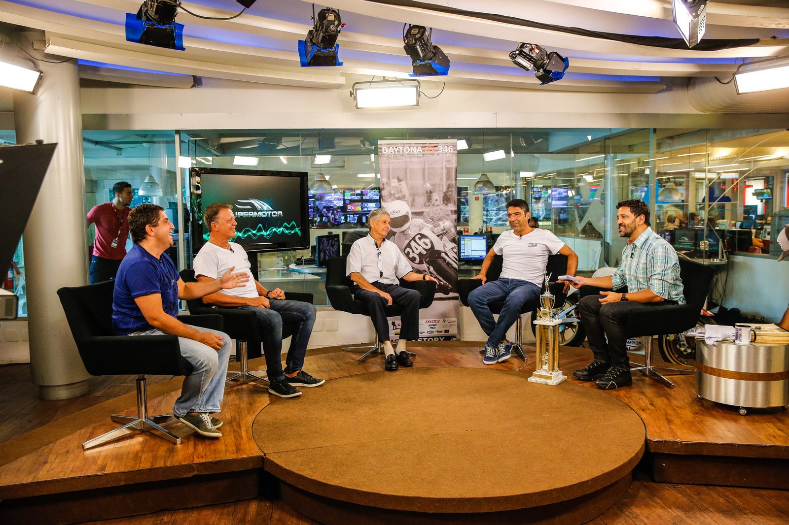 04/02/2015 - 1o Encontro Motostory: Daytona 83 349 - Programa Supermotor - Cesar Barros, João Mendes, Sarachú, Netinho, Celso Miranda - Foto: Haroldo Nogueira / Motostory