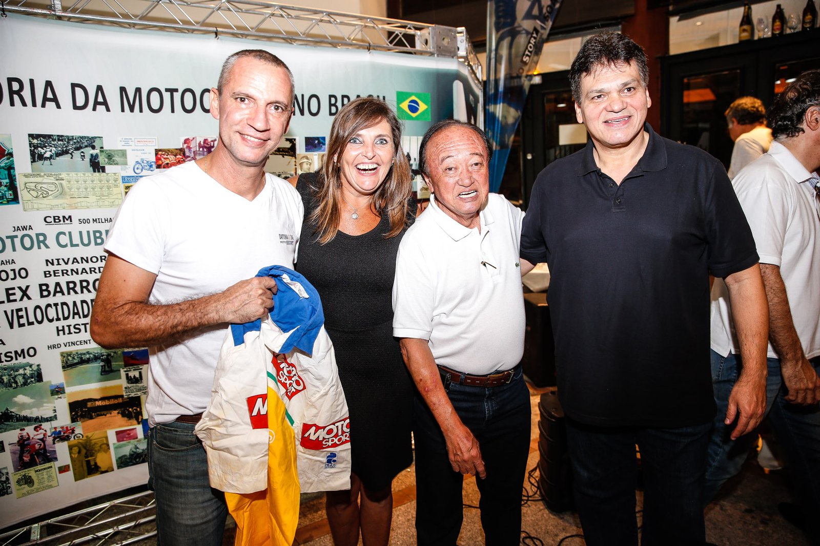 04/02/2015 - 1o Encontro Motostory: Daytona 83 349 - Carlãozinho, MAria Celeste Sarachú, Wilson Yasuda e Marco Greco Lagartixa - Foto: Haroldo Nogueira / Motostory
