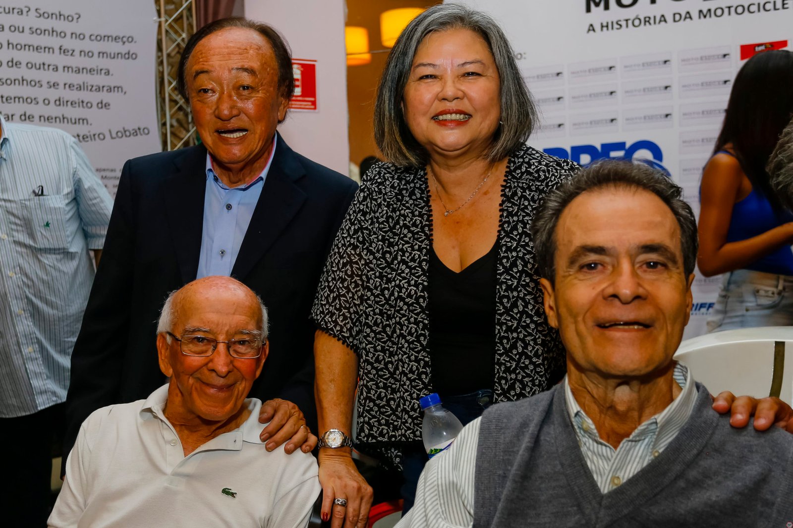 3o Encontro Motostory - Vida sob Pressão - Wilson e Carmem Yasuda, Charutinho e Milton Benite. Foto Sampafotos / Motostory