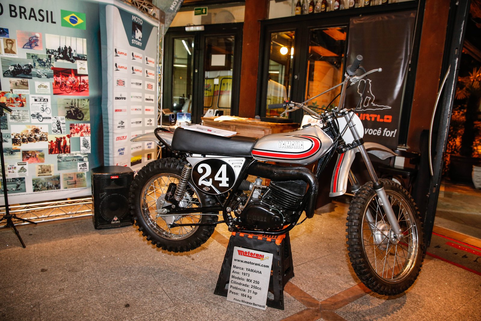 A Yamaha MX 250 de 1973 que pertenceu a Nivanor Bernardi (Motorani) – Foto Haroldo Nogueira / Motostory)