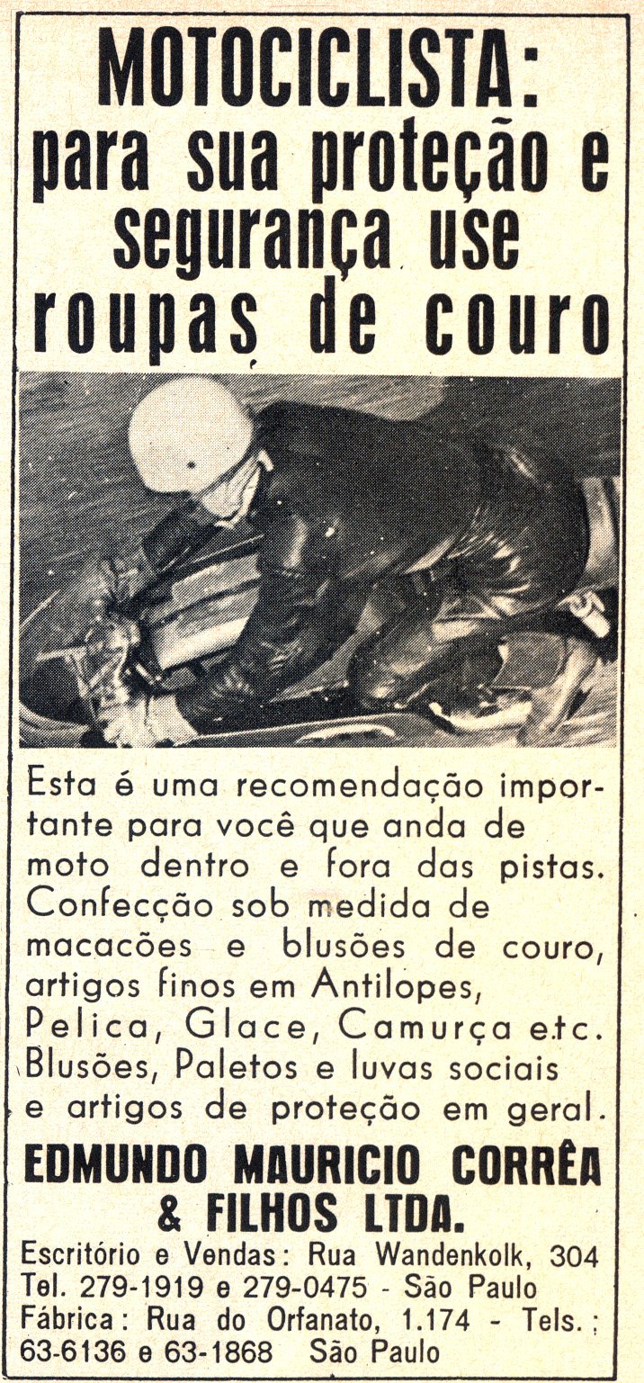 Edmundo Mauricio Cerrê & Filhos e as jaquetas de couro em 1974