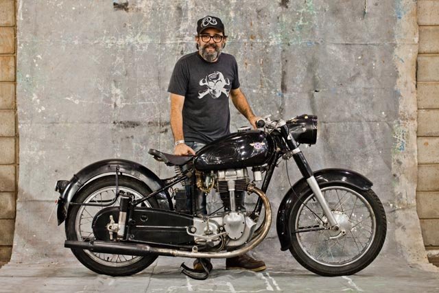 Wel Calandria clicado pelo amigo de roubada Denis Ribeiro nos bastidores da Super produção Classic Riders Brasil e Motostory