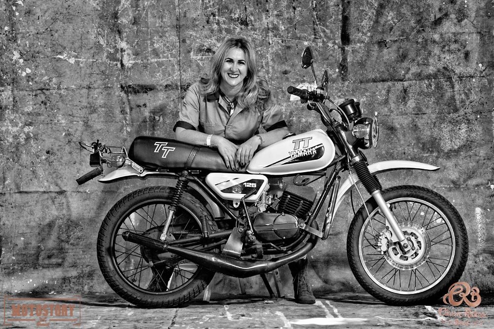Lu Rodrigues e sua Yamaha TT 125 -
 Foto Wel Calandria / Classic Riders Brasil / Motostory