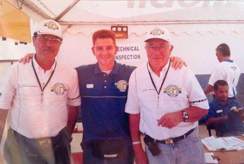 Carlão Coachman, Omar Boucherville e Gualtiero Tognocchi nos anos do trio na CBM. Obrigado Omar pela lembrança. Carlão e Gualtiero viajaram o Brasil juntos empunhando este uniforme com muito orgulho, e abrilhantando a área técnica da entidade. Foto Acervo pessoal Omar Boucherville