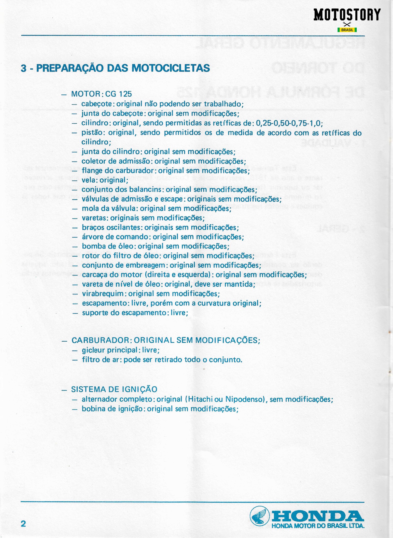 Regulamento FH 1978 - Pag. 2 - Acervo Motostory