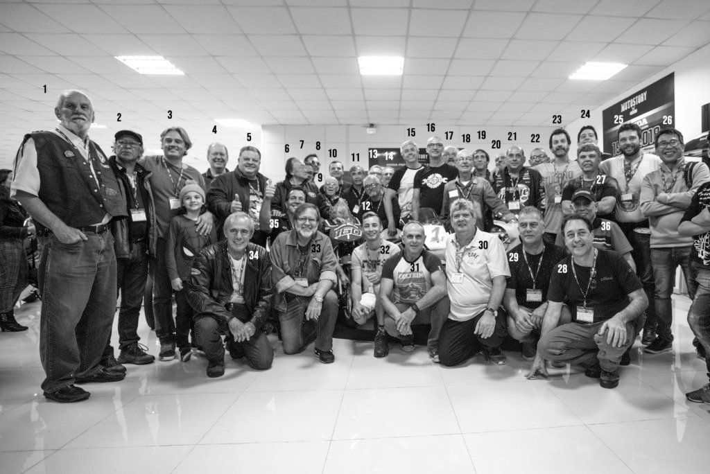 Grupo homenageado pelo Motostory pelos 40 anos da Fórmula Honda na Moto Remaza. Foto Classic Riders Brasil / Wel Calandria