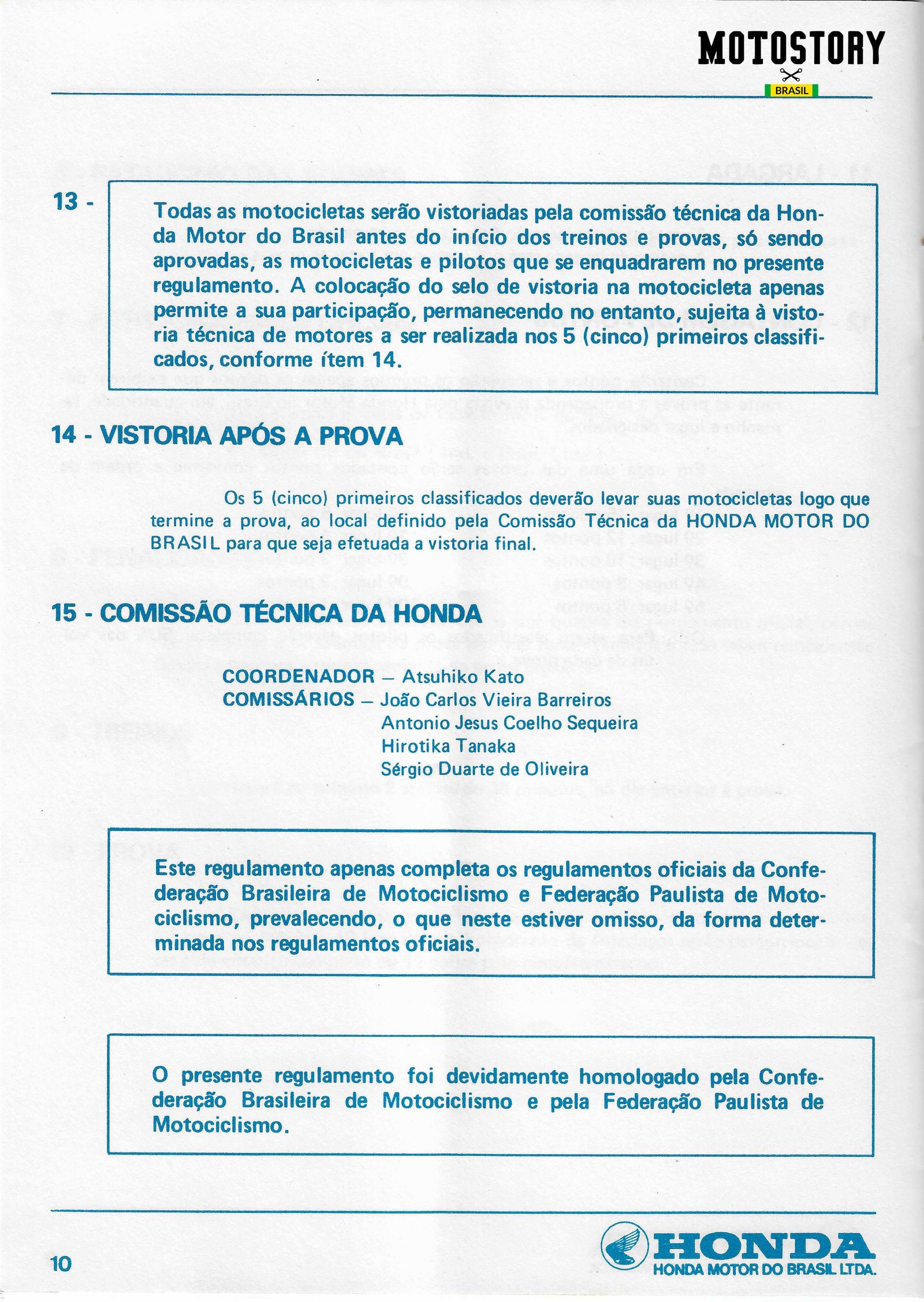 Regulamento FH 1978 - Pag. 10 - Acervo Motostory