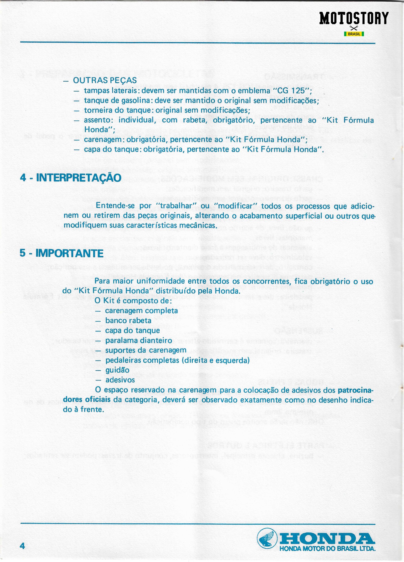 Regulamento FH 1978 - Pag. 4 - Acervo Motostory
