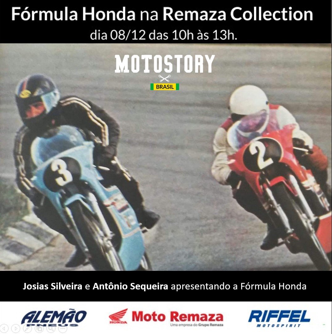 Josias Silveira (então Duas Rodas) e Antônio Sequeira, piloto e chefe da área de competições da Honda nos final dos 70 e início dos 80.
