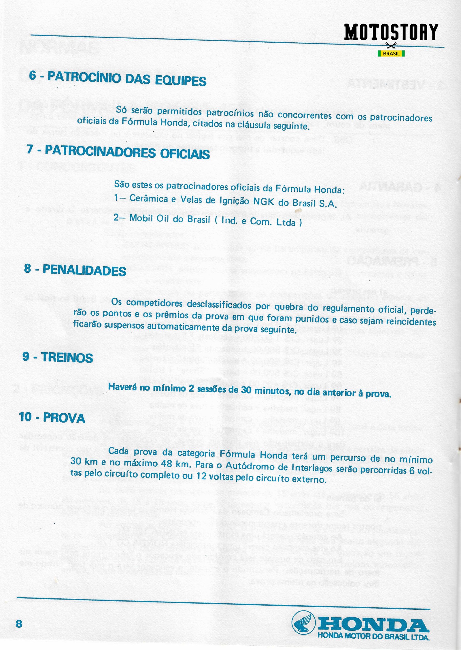 Regulamento FH 1978 - Pag. 8 - Acervo Motostory