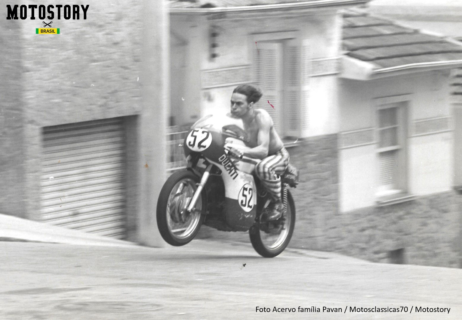 Espirito indomável, Gênio das pistas para uns, apenas louco para outros... Jacaré, o Mito. Foto Família Pavan / Motosclassicas70 / Motostory