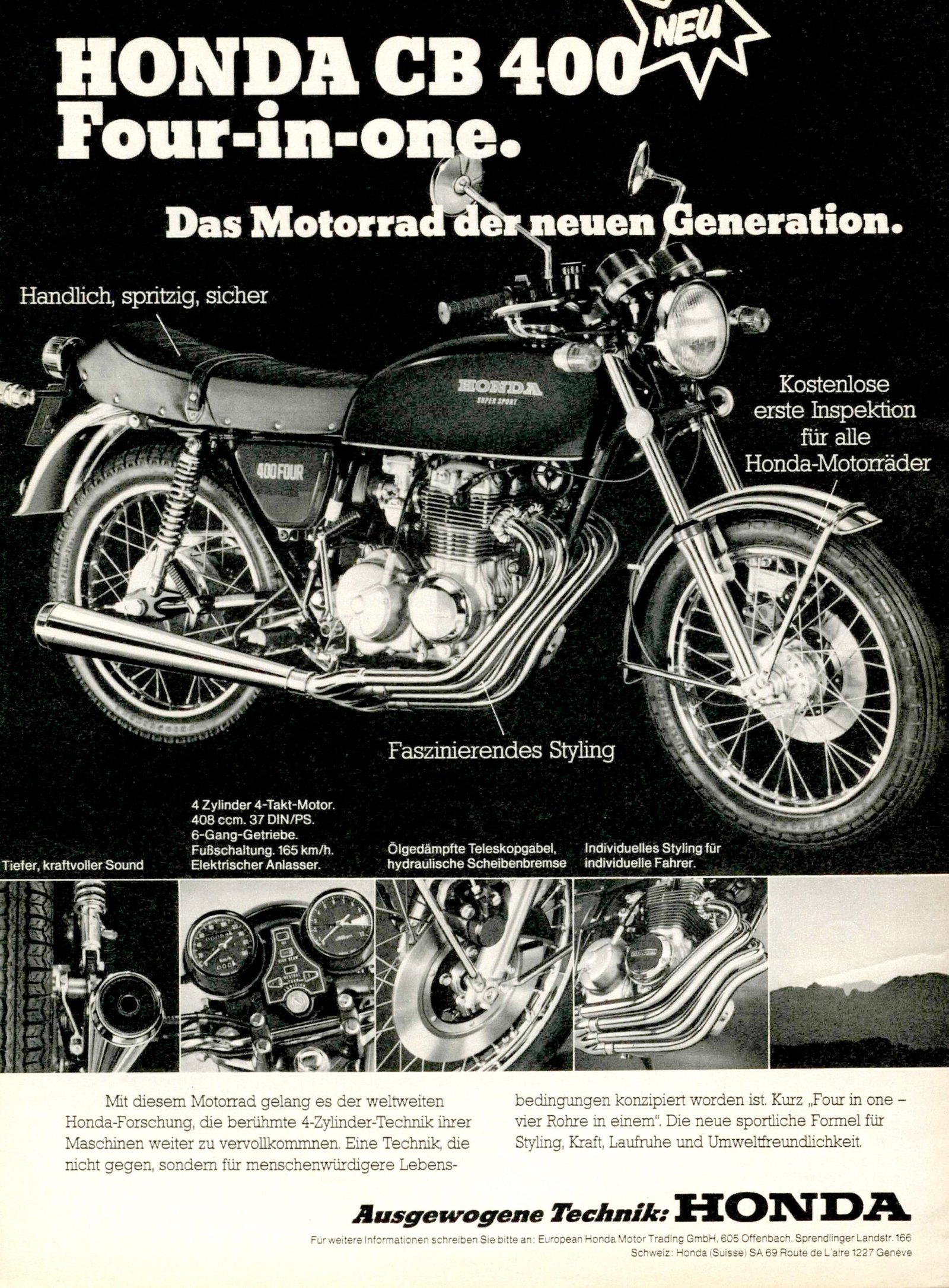 Honda CB 400 Four - Sucesso na Alemanha